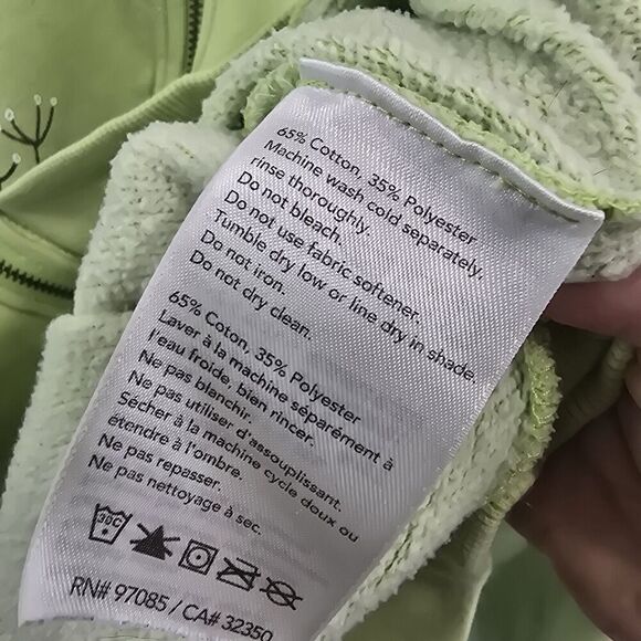 Outdoor Research Hoodie Women Medium Green Embroidered Zip Sweatshirt Dandelion - Picture 9 of 12